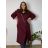 Zippered extended sweatshirt dress long sleeve women (uni m / xl) ITALIAN FASHION IM520351 M/L/XL red
