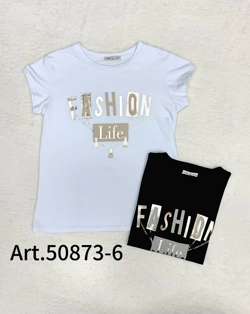 Women's short sleeve T-shirt (S/M/L ONE SIZE) ITALIAN FASHION IMPLI2550872-2