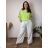 Women's Summer Long Harem Pants (42/44/46 ONE SIZE) ITALIAN FASHION IM424361  žlutá hořčicová