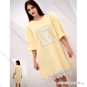 Women's long warm sweatshirt with hood 3/4 long sleeve (S/M/L ONE SIZE) ITALIAN FASHION IMPLI2521490