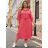 Summer dress oval short sleeve women's oversized (50/52/54 ONE SIZE) ITALIAN FASHION IM425011