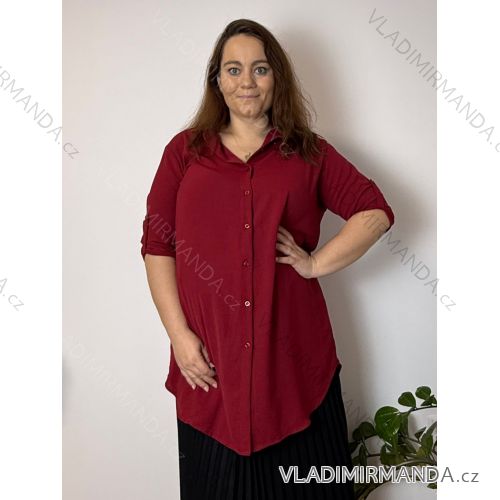 Women's oversized long sleeve shirt (52/54/56 ONE SIZE) ITALIAN FASHION IMD25139
