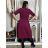 Women's Oversized Knitted Long Sleeve Sweater (S/M ONE SIZE) ITALIAN FASHION IMSN2416125 -   wine -   L