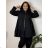 Women's Oversized Knitted Long Sleeve Sweater (S/M ONE SIZE) ITALIAN FASHION IMSN2416125  black