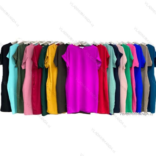 Dress elegant classic short sleeve women's plus size (XL/2XL ONE SIZE) ITALIAN FASHION IMC23161
