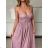 Women's Long Chiffon Short Sleeve Dress (S/M ONE SIZE) ITALIAN FASHION IMWGS231048