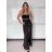 Women's Long Chiffon Short Sleeve Dress (S/M ONE SIZE) ITALIAN FASHION IMWGS231048