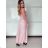 Women's Long Chiffon Short Sleeve Dress (S/M ONE SIZE) ITALIAN FASHION IMWGS231048