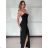 Women's Long Chiffon Short Sleeve Dress (S/M ONE SIZE) ITALIAN FASHION IMWGS231048 S / M black