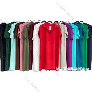 Women's Short Sleeve Summer Shirt Dress (L/XL ONE SIZE) ITALIAN FASHION IMC23172