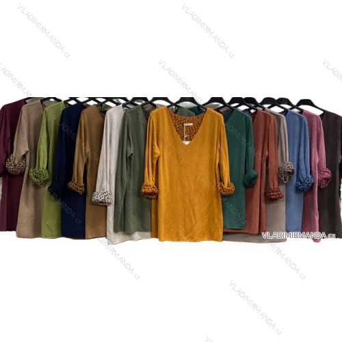 Women's Short Sleeve Summer Shirt Dress (L/XL ONE SIZE) ITALIAN FASHION IMC23172