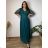 Women's short sleeve summer casual dress (S/M/L ONE SIZE) ITALIAN FASHION IMWGB25022  dark emerald