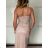 Women's Long Chiffon Short Sleeve Dress (S/M ONE SIZE) ITALIAN FASHION IMWGS231048 S / M black