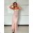 Women's Long Chiffon Short Sleeve Dress (S/M ONE SIZE) ITALIAN FASHION IMWGS231048 S / M black