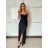 Women's Long Chiffon Short Sleeve Dress (S/M ONE SIZE) ITALIAN FASHION IMWGS231048 S / M black