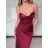 Women's Long Chiffon Short Sleeve Dress (S/M ONE SIZE) ITALIAN FASHION IMWGS231048 S / M wine