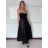 Women's Long Chiffon Short Sleeve Dress (S/M ONE SIZE) ITALIAN FASHION IMWGS231048 S / M black