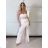 Women's Long Chiffon Short Sleeve Dress (S/M ONE SIZE) ITALIAN FASHION IMWGS231048