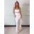 Women's Long Chiffon Short Sleeve Dress (S/M ONE SIZE) ITALIAN FASHION IMWGS231048
