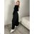 Women's Oversized Knitted Long Sleeve Sweater (S/M ONE SIZE) ITALIAN FASHION IMSN2416125 S / M / L black