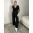 Women's Oversized Knitted Long Sleeve Sweater (S/M ONE SIZE) ITALIAN FASHION IMSN2416125 S / M / L black