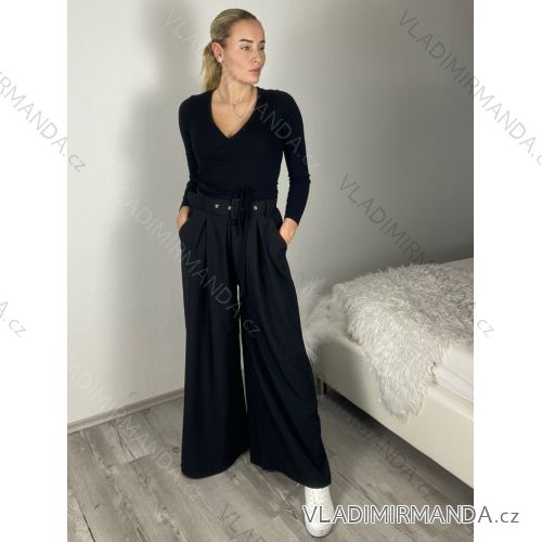 Women's Oversized Knitted Long Sleeve Sweater (S/M ONE SIZE) ITALIAN FASHION IMSN2416125 S / M / L black