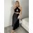 Women's Medium Length Satin Skirt (S/M ONE SIZE) ITALIAN FASHION IMM23UN6886
