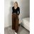 Elegant trousers with belt for women, oversized (44/46/48 ONE SIZE) ITALIAN FASHION IM425557
