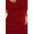 564-8 CALLIE Off-the-shoulder midi dress with a neckline - burgundy XS/S/M wine