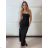 Women's Long Chiffon Short Sleeve Dress (S/M ONE SIZE) ITALIAN FASHION IMWGS231048 S / M black