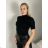 Women's long sleeve furry sweater (S/M/L ONE SIZE) ITALIAN FASHION IMWCH25116 S / M / L black