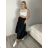 Šaty elegantní košilové dlouhý rukáv dámské (S/M ONE SIZE) ITALSKÁ MÓDA IMWY21734 S / M / L black