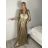 Women's Elegant Sleeveless Sheath Dress (S-XL) ITALIAN FASHION IMHMS23118 S / M / L Golden