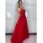 Elegant Long Sleeve Dress Women (S / M.ONE SIZE) ITALIAN FASHION IMM2218831/DUR S / M red