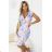 379-7 BOYKA Fitted midi dress with wrap neckline - blue beige flowers