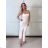 Women's Long Chiffon Short Sleeve Dress (S/M ONE SIZE) ITALIAN FASHION IMWGS231048 S / M white