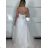 Women's Elegant Party Long Sleeveless Dress (S/M ONE SIZE) ITALIAN FASHION IMM2660062-S/DU M / L white