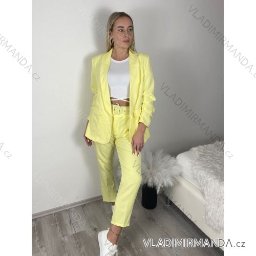 Buttoned Dress with Buttoned Ladies (uni s-m) ITALIAN FASHION IM2203948 S / M / L žlutá