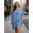 Summer dress oval short sleeve women's oversized (50/52/54 ONE SIZE) ITALIAN FASHION IM425011