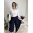Women's Long Summer Pants with Belt (S/M ONE SIZE) ITALIAN FASHION IMD24080