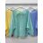 Summer dress oval short sleeve women's oversized (50/52/54 ONE SIZE) ITALIAN FASHION IM425011