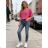 Summer dress oval short sleeve women's oversized (50/52/54 ONE SIZE) ITALIAN FASHION IM425011