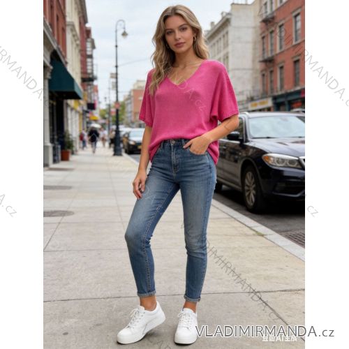Summer dress oval short sleeve women's oversized (50/52/54 ONE SIZE) ITALIAN FASHION IM425011