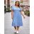 Summer dress oval short sleeve women's oversized (50/52/54 ONE SIZE) ITALIAN FASHION IM425011