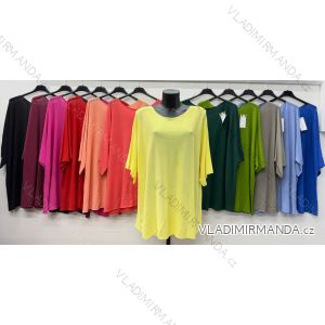 Summer dress oval short sleeve women's oversized (50/52/54 ONE SIZE) ITALIAN FASHION IM425011