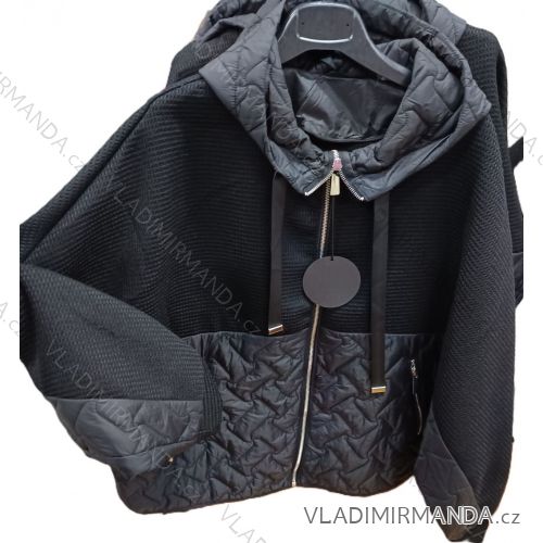 Women's long sleeve hooded light jacket, oversized (42/44/46 ONE SIZE) ITALIAN FASHION IMSM26053