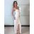 Women's Long Chiffon Short Sleeve Dress (S/M ONE SIZE) ITALIAN FASHION IMWGS231048