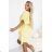 287-41 SOFIA Butterfly dress with waist tie - pastel lemon