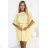 287-41 SOFIA Butterfly dress with waist tie - pastel lemon