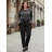 Women's long leather leggings (S/M-XL/2XL) MIEGO MIE230703 8XL/9XL black